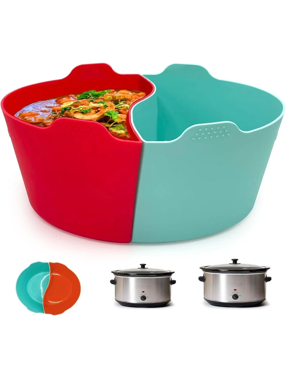 Silicone Double Slow Cooker Reusable Liner